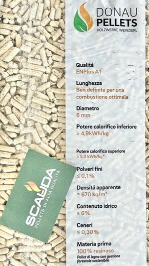 DONAU PELLET , abete bianco EnPlusA1 di qualità